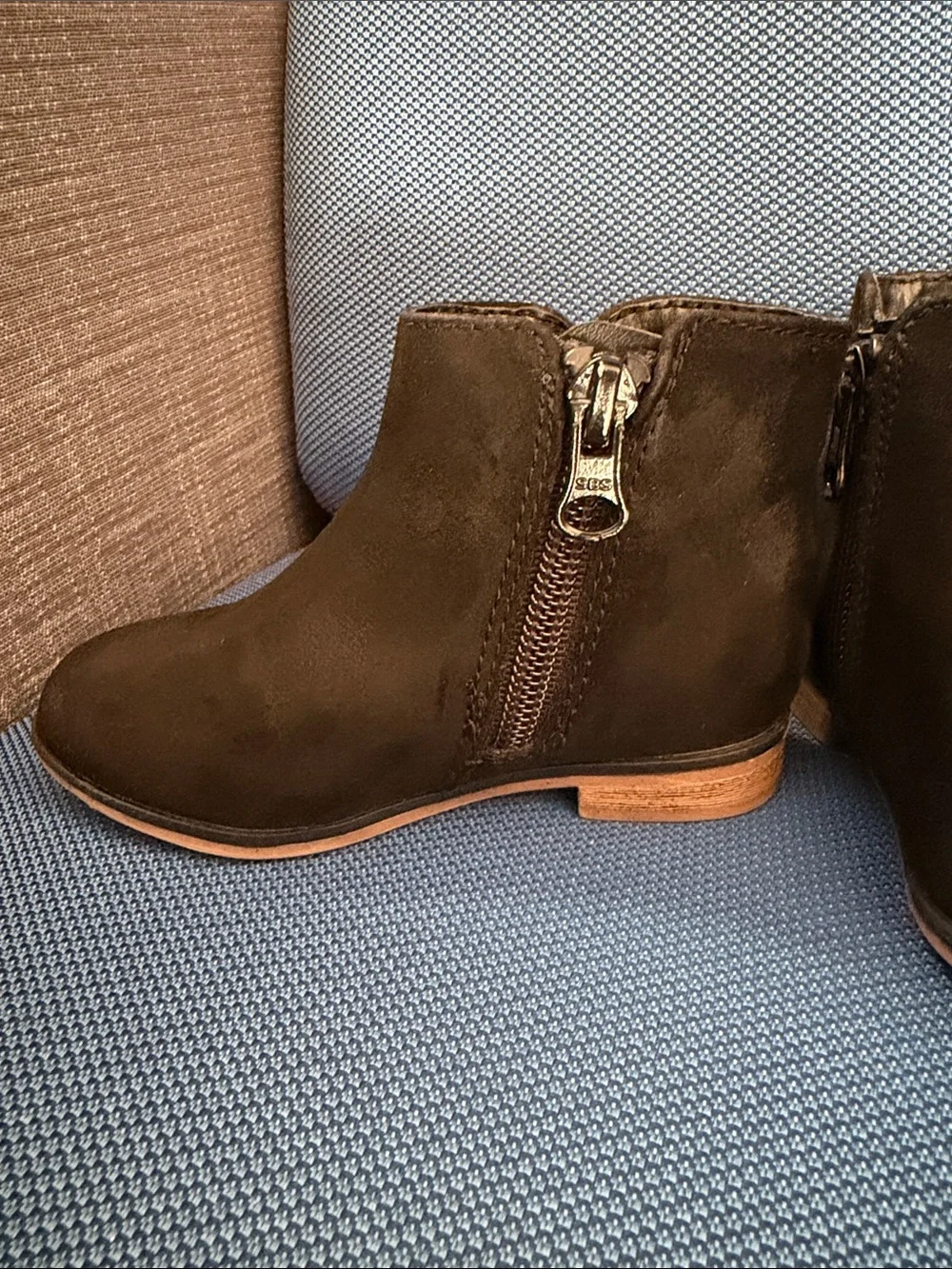 Toddler black Ankle Boots size 6 & Tan Boots size 5 set